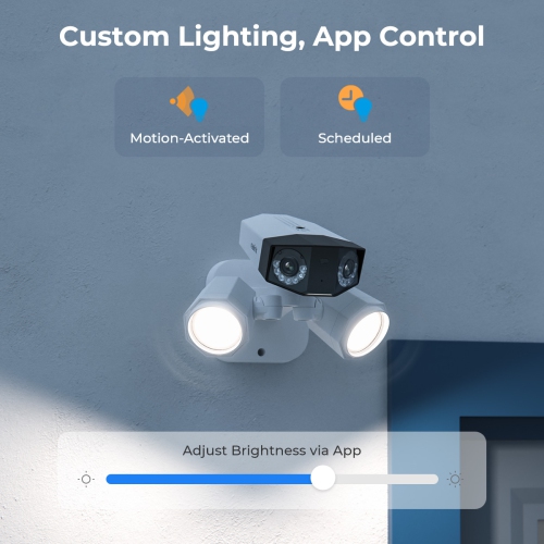 Reolink 4K 180° Dual Lens Floodlight Security Camera, Person/Vehicle Detection, Color Night Vision, Two-Way Audio, Power over Ethernet