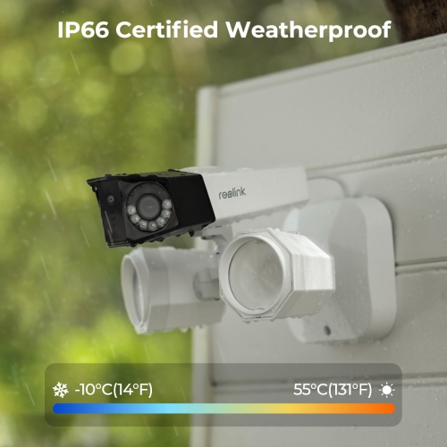 Reolink 4K 180° Dual Lens Floodlight Security Camera, Person/Vehicle Detection, Color Night Vision, Two-Way Audio, Power over Ethernet