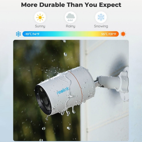 Reolink – Caméra de sécurité PoE 12&nbsp;Mpx pour surveillance vidéo, alertes personne/véhicule, vision nocturne couleur, audio bidirectionnel,