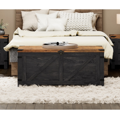WAMPAT Lift Top Coffee Table for Living Room,Farmhouse Coffee Table with Hidden Storage,Small Accent Furniture with Mesh Cabinet and Rustic Lock,Dark