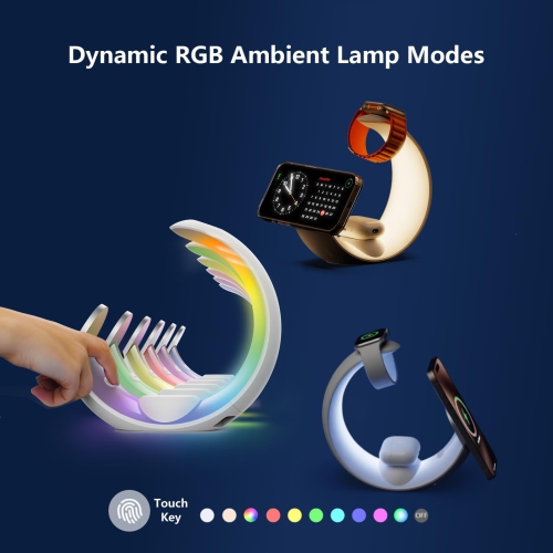 3 in 1 Wireless Charging Station for Apple iPhone 16/16 Pro Max/16 Pro/16 Plus/15/14/13/12/11/10/9/8/SE,Apple Watch,Airpods/Airpod Pro,Charger Stand