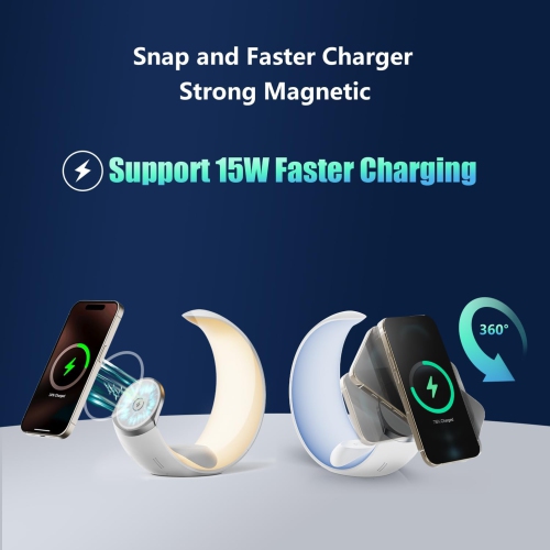 3 in 1 Wireless Charging Station for Apple iPhone 16/16 Pro Max/16 Pro/16 Plus/15/14/13/12/11/10/9/8/SE,Apple Watch,Airpods/Airpod Pro,Charger Stand