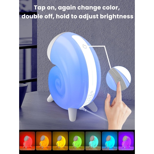 Wireless Charger Atmospher Lamp Compatible with MagSafe Charger, Touch Beside Night Light, Phone Holder, Dimmable Night Light for Bedroom, Living