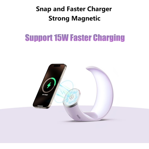 Wireless Charging Station with Lights, 4 in 1 Bedroom Night Light for Kids Adults, Ideal for Birthday Gifts/White Elephant Gifts for Adults/Gifts for