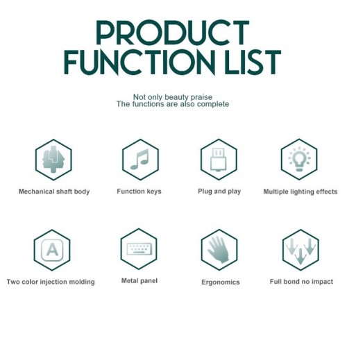 100 Keys Mechanical Keyboard Wired Backlight Keyboard Customized E-sports Office Game Computer Keyboard Metal Panel