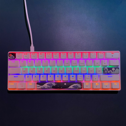 60% Mechanical Gaming Keyboard,61 Keys with Linear Blue Switches,Wired Mechanical Keyboard with LED Backlit,Compact Ergonomic Keyboard