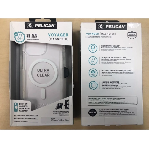 Pelican Voyager with MagSafe Clear Case and Holster - iPhone 14 Pro Maxa