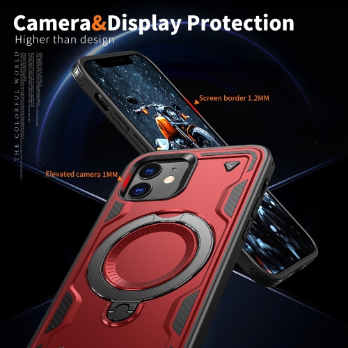 XCRS Defender Case Magsafe Cover, Magnetic Metal Kickstand Ring Holder Case for Apple iPhone 12 / 12 Pro 2020