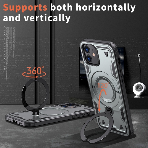 XCRS Defender Case Magsafe Cover, Magnetic Metal Kickstand Ring Holder Case for Apple iPhone 12 / 12 Pro 2020