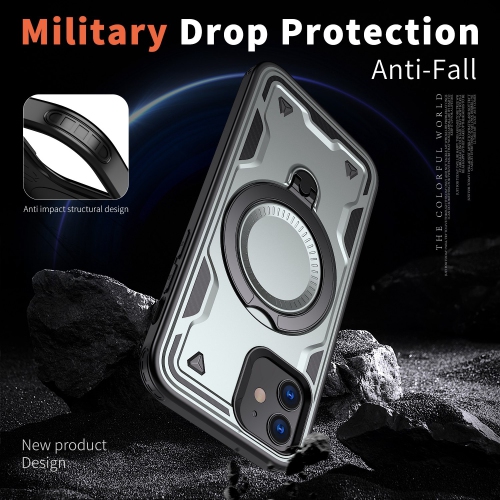 XCRS Defender Case Magsafe Cover, Magnetic Metal Kickstand Ring Holder Case for Apple iPhone 12 / 12 Pro 2020