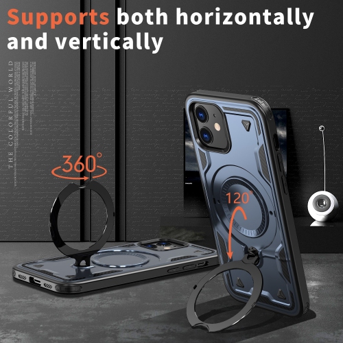 XCRS Defender Case Magsafe Cover, Magnetic Metal Kickstand Ring Holder Case for Apple iPhone 12 / 12 Pro 2020
