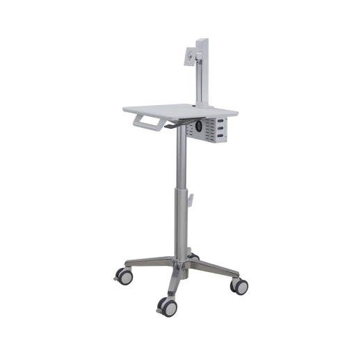 Ergotron StyleView Lean WOW SV10 Light-Duty Medical Cart - White/Aluminum -