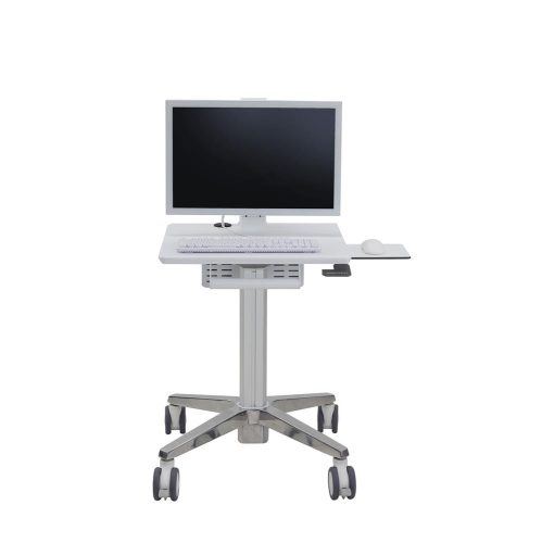 Ergotron StyleView Lean WOW SV10 Light-Duty Medical Cart - White/Aluminum -