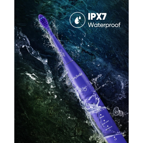 MySmile DY156 Sonic Electric Toothbrush for Adults, Rechargeable Battery Toothbrush Portable with 3 Brush Heads, 2 Mins 5 Modes Smart Timer,