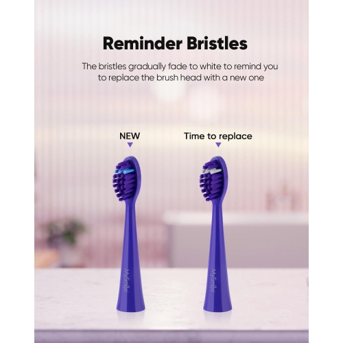 MySmile DY156 Sonic Electric Toothbrush for Adults, Rechargeable Battery Toothbrush Portable with 3 Brush Heads, 2 Mins 5 Modes Smart Timer,
