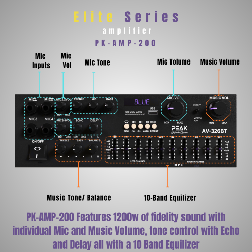 Système de karaoké STAPE I SONIC PRO+ de PEAK Karaoke - 1200&nbsp;W