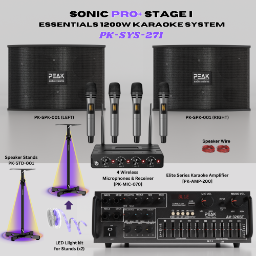 Système de karaoké STAPE I SONIC PRO+ de PEAK Karaoke - 1200&nbsp;W