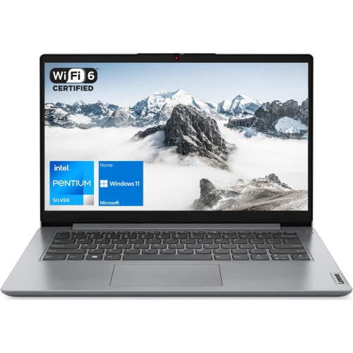 Refurbished Excellent - Lenovo Ideapad 1i Laptop, 14" HD Screen, Intel Pentium Silver N5030 Processor, 512GB PCIe SSD + 128GB eMMC, 4GB RAM, HDMI,