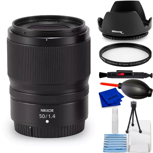 Nikon NIKKOR Z 50mm f/1.4 Lens 20128 - 7PC Accessory Bundle