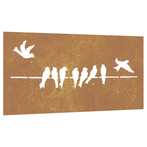 vidaXL Garden Wall Decoration 105x55 cm Corten Steel Bird Design