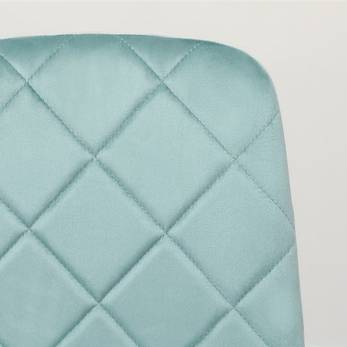 HOMCOM Dining Chairs Set of 4, Upholstered Kitchen Chair with Metal Legs, Modern Dining Room Chairs for Kitchen, Green