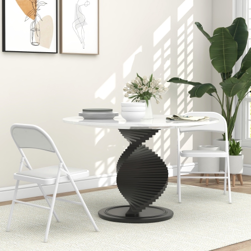 HOMCOM Metal Folding Chairs 2 Pack PU Leather Padded Foldable Chairs Indoor with Cushion for Office Reception Waiting Room Party White