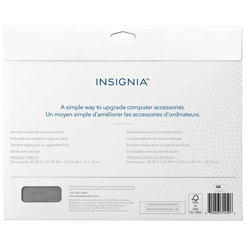 Insignia Premium Leather Mouse Pad - Black - Only at Best Buy