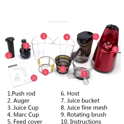 Slow Juicer Chewable Citrus Juicer Large Mouth Citrus Juicer Cold-pressed Fruit Silent Vegetables Higher Nutrients & Vitamins