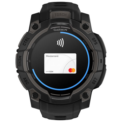 Montre intelligente multisport Bluetooth de 45 mm Instinct 3 AMOLED de Garmin - Noir