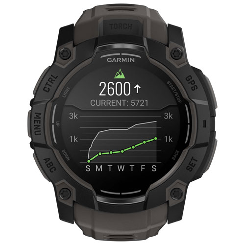 Montre intelligente multisport Bluetooth de 50 mm Instinct 3 AMOLED de Garmin - Noir/Anthracite
