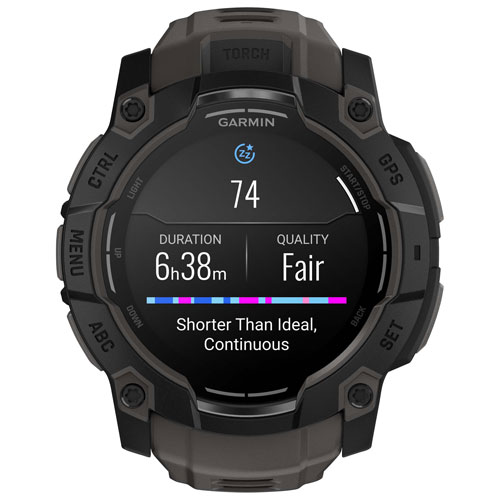 Montre intelligente multisport Bluetooth de 50 mm Instinct 3 AMOLED de Garmin - Noir/Anthracite