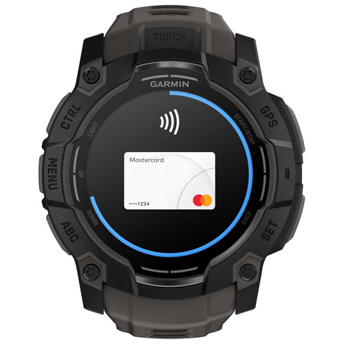 Montre intelligente multisport Bluetooth de 50 mm Instinct 3 AMOLED de Garmin - Noir/Anthracite