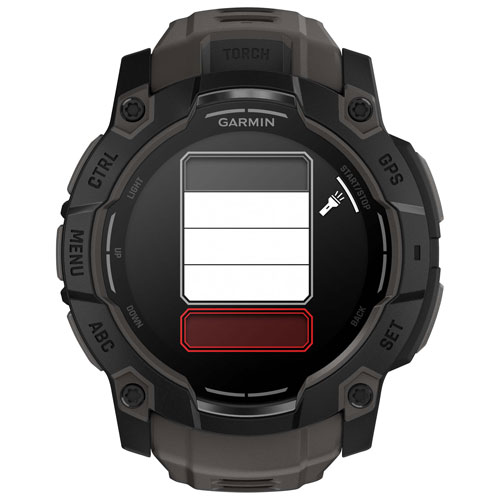 Montre intelligente multisport Bluetooth de 50 mm Instinct 3 AMOLED de Garmin - Noir/Anthracite