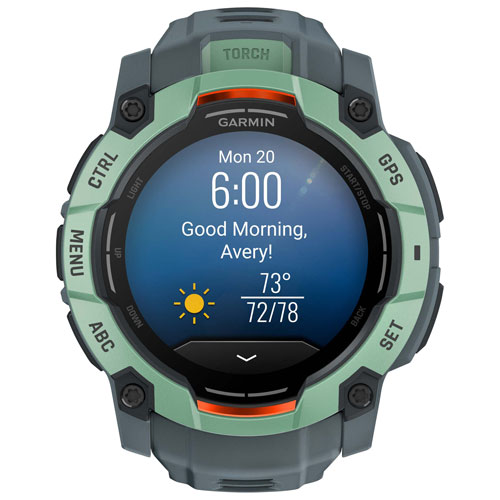 Garmin Instinct 3 AMOLED 50mm Bluetooth Multisport Smartwatch - Neo Tropic/Twilight