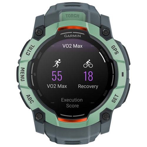 Montre intelligente multisport Bluetooth de 50 mm Instinct 3 AMOLED de Garmin - Néotropique/Crépuscule