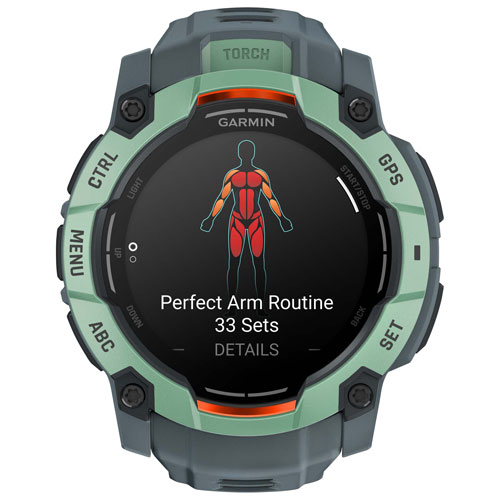 Garmin Instinct 3 AMOLED 50mm Bluetooth Multisport Smartwatch - Neo Tropic/Twilight