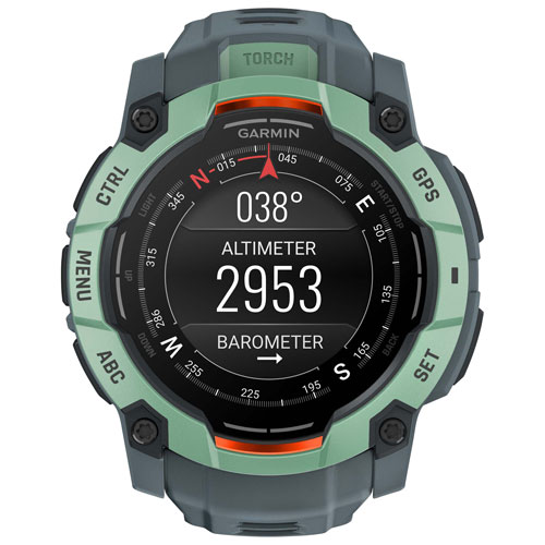 Montre intelligente multisport Bluetooth de 50 mm Instinct 3 AMOLED de Garmin - Néotropique/Crépuscule