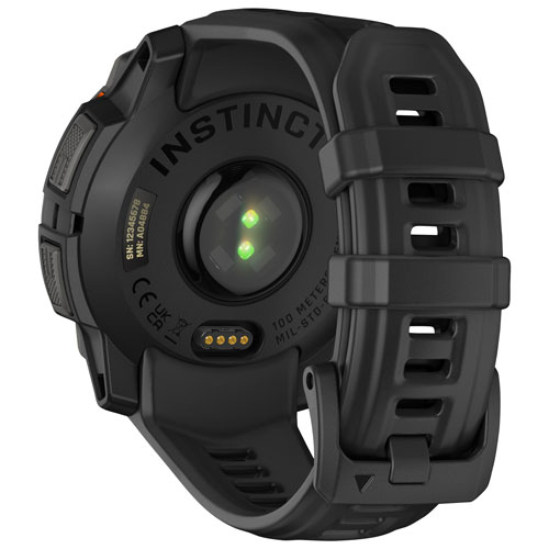 Montre intelligente multisport Bluetooth de 45 mm Instinct 3 Solar de Garmin - Noir