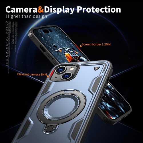 XCRS Defender Case Magsafe Cover, Magnetic Metal Kickstand Ring Holder Case for Apple iPhone 15 2023