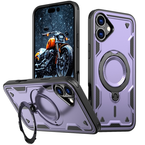 XCRS – Étui Defender avec MagSafe, béquille magnétique en métal pour iPhone 16 Plus d'Apple 2024