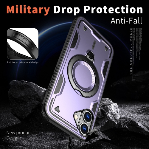 XCRS – Étui Defender avec MagSafe, béquille magnétique en métal pour iPhone 16 Plus d'Apple 2024