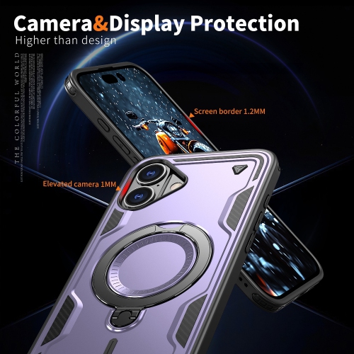 XCRS – Étui Defender avec MagSafe, béquille magnétique en métal pour iPhone 16 Plus d'Apple 2024