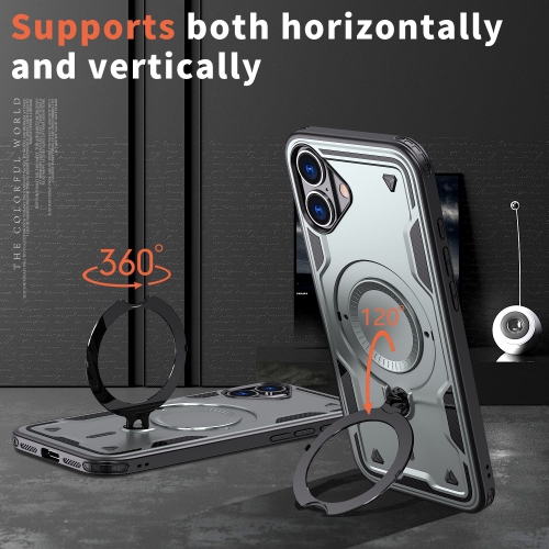 XCRS – Étui Defender avec MagSafe, béquille magnétique en métal pour iPhone 16 Plus d'Apple 2024
