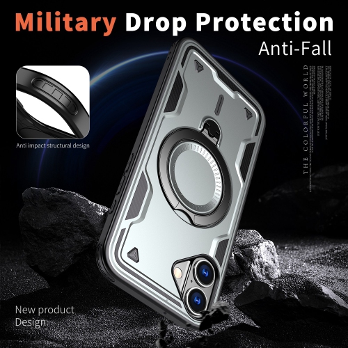 XCRS – Étui Defender avec MagSafe, béquille magnétique en métal pour iPhone 16 Plus d'Apple 2024