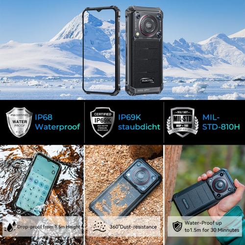 OUKITEL WP36 2024 Rugged Smartphone - 10600mAh, Android 13 Cell Phone -Unlocked