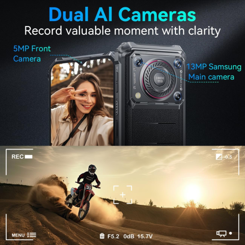 OUKITEL WP36 2024 Rugged Smartphone - 10600mAh, Android 13 Cell Phone -Unlocked