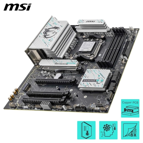 MSI B850 GAMING PLUS Wi-Fi avec DDR5-8200+, 3 fentes M.2, réseau local 5 Go, Wi-Fi 7, BT 5,4 Noir
