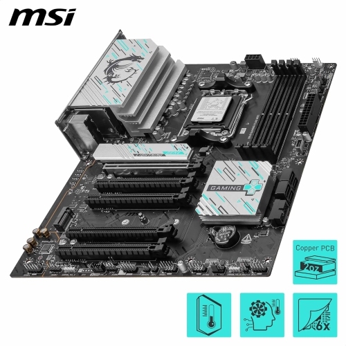 MSI B840 GAMING PLUS WIFI w/ DDR5-8000+(OC), 2x M.2 Slots, 2.5GB LAN, Wi-Fi 7, BT 5.4, Black