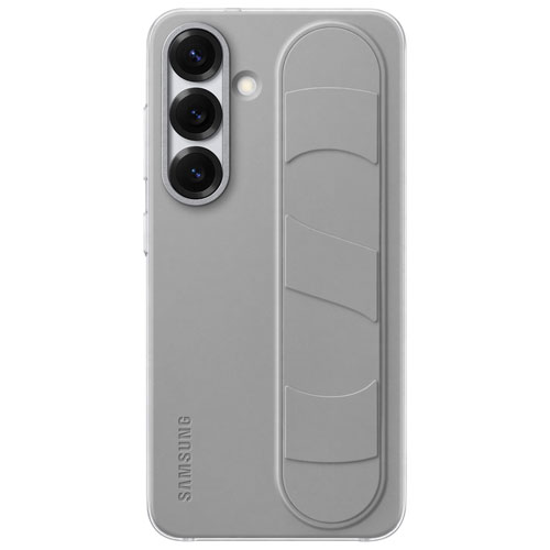 Étui rigide ajusté Standing Grip de Samsung pour Galaxy S25 - Gris