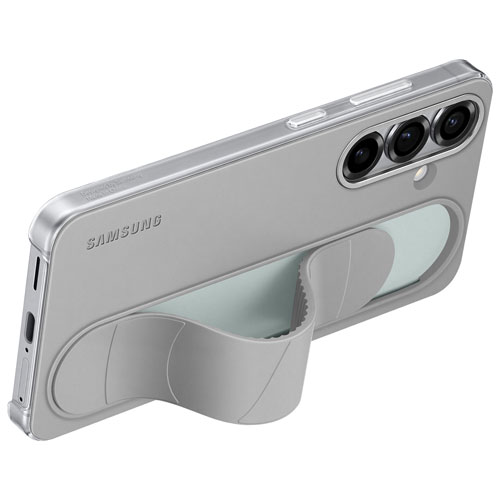 Étui rigide ajusté Standing Grip de Samsung pour Galaxy S25 - Gris